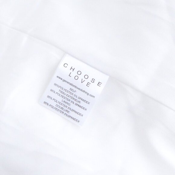 Generation Love New York Leighton Crepe White Double Breasted Button Blazer M - Picture 15 of 15